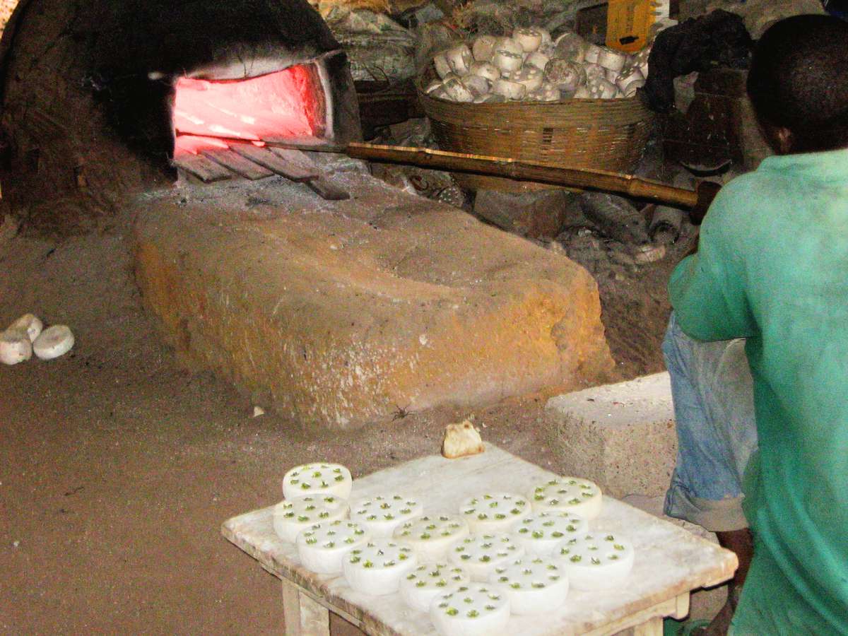 Bead Making Class Beads baking oven in Krobo Odumase