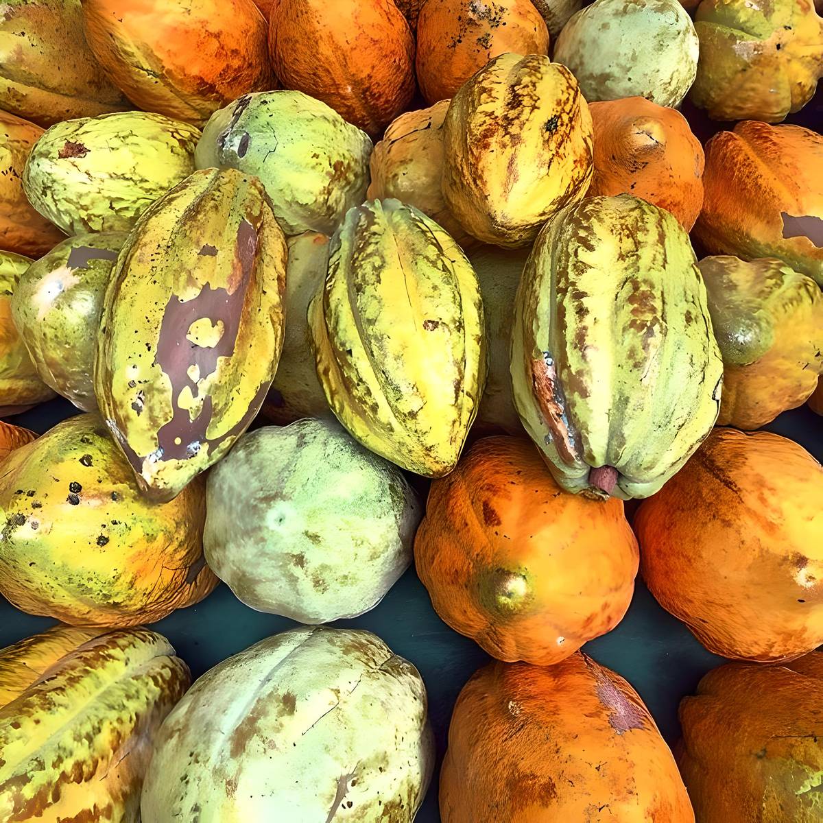 Cocoa and Beads Day Tour Stacked cocoa pods