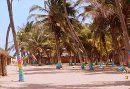 beach camp in ghana