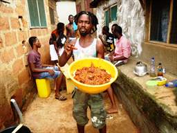 Blessing food before eating in Ghana