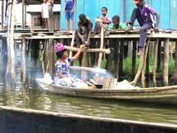 buying and selling on a stilt village ghana