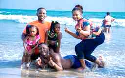 familiy having fun at the beach