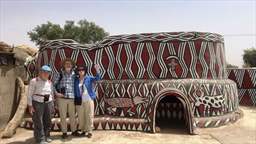 Painted Adobe home in Sirigu