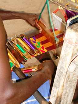 portrait kente weaving ghana