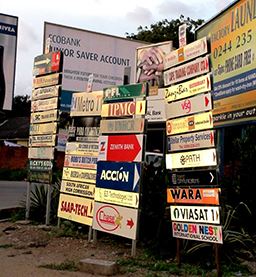 Roadsigns in Accra